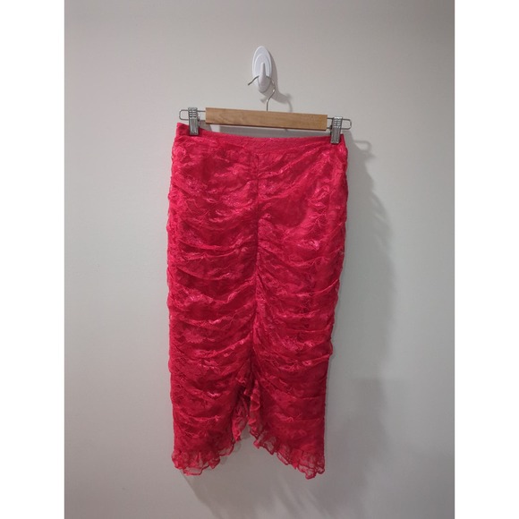 Majorelle Revolve Hot Pink Lace Mermaid Skirt - Picture 2 of 5
